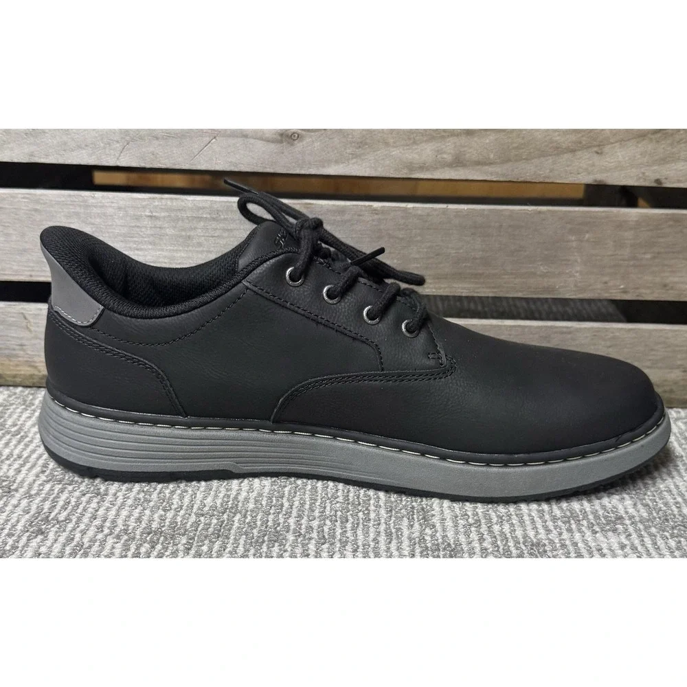 Skechers Swift Fit Shoes Mens Size 10 Black Hands Free Memory Foam Casual